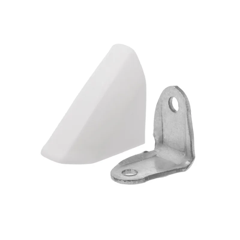 Cornière métallique avec embout en PVC – blanche / 10 pièces