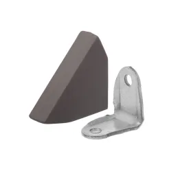 Cornière métallique avec embout en PVC – brun foncé / 10 pièces