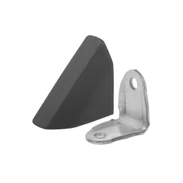Cornière métallique avec embout en PVC – noire / 10 pièces