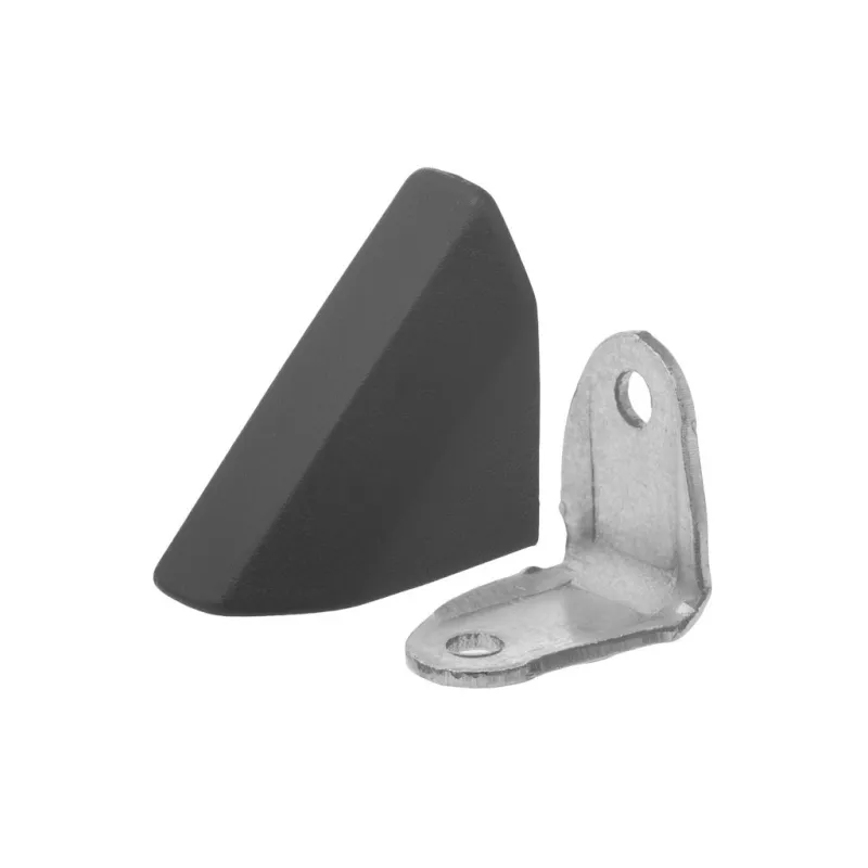 Cornière métallique avec embout en PVC – noire / 10 pièces