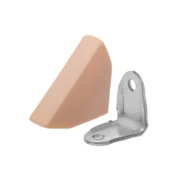 Angle métallique avec embout en PVC – bouleau / 10 pièces