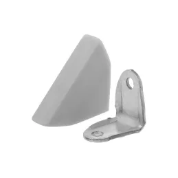 Équerre métallique avec embout en PVC – gris / 10 pièces