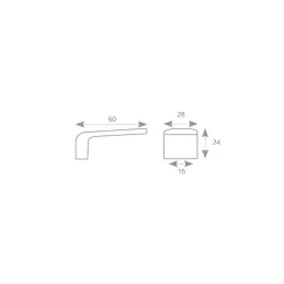 Bouton VELEO / Chrome brillant – blanc