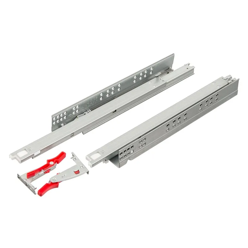 Coulisse à sortie totale invisible KINGSLIDE avec amortissement et attaches / 34 kg