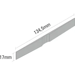 Butée pour rail supérieur blanche