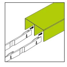 Butée pour rail supérieur blanche