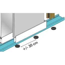Semelle sous rail GAMA