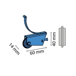 Roue inférieure GAMA RAM