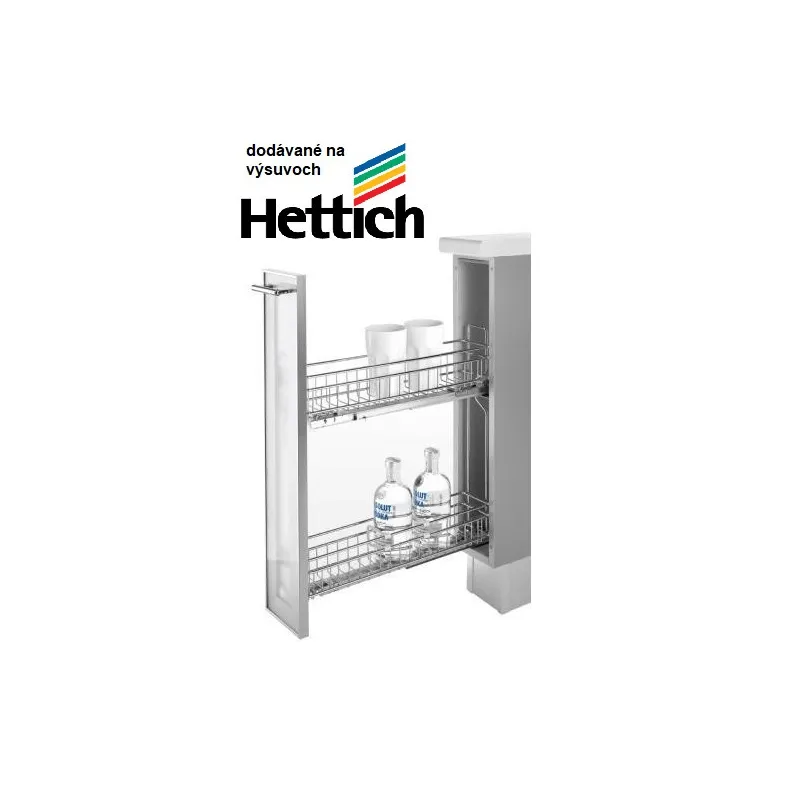 Panier coulissant avec amortisseur INOXA HETTICH - 1104 / chrome