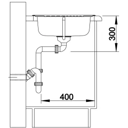Évier en acier inoxydable Blanco TIPO 45 S Mini