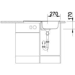 Évier en acier inoxydable Blanco TIPO 45 S Compact