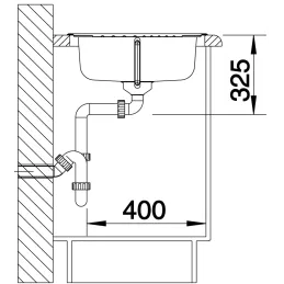 Évier en acier inoxydable Blanco TIPO 45 S Compact