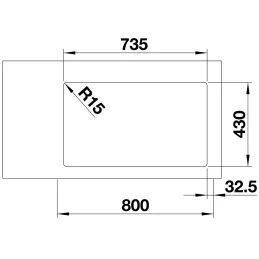 Évier en acier inoxydable Blanco ANDANO 340/340-IF