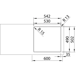 Évier en acier inoxydable Blanco SUPRA 400-IF/A
