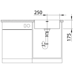 Évier en acier inoxydable Blanco SUPRA 400-IF/A