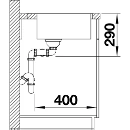 Évier en inox Blanco ANDANO 500-IF/A / PushControl