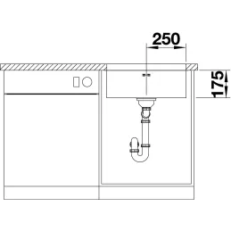 Évier en acier inoxydable Blanco SUPRA 450-U