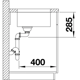 Évier en acier inoxydable Blanco SUPRA 450-U