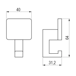 Patère ROMERO / Or mat‑structuré
