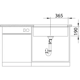 Évier en céramique Blanco ROTAN 340 / 160 U