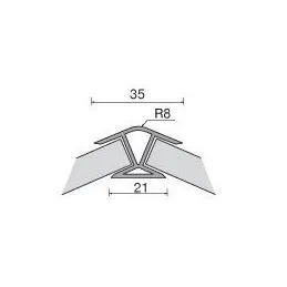 Raccord 135° pour socle / Inox brossé
