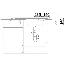 Ensemble évier en inox BLANCO TIPO 9 E + robinet DARAS