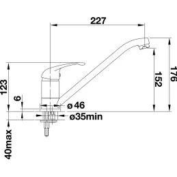 Ensemble évier en inox BLANCO TIPO 9 E + robinet DARAS
