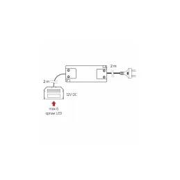Transformateur LED (adaptateur secteur) 12 V MINI / avec connecteurs de sortie