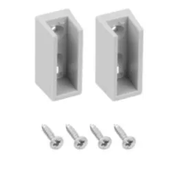 Set d’embouts pour tringle de penderie LED / Gris