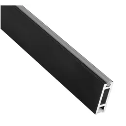Tringle de penderie SLIM pour bande LED avec embout / Noir