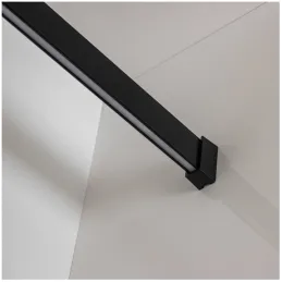 Tringle de penderie SLIM pour bande LED avec embout / Noir