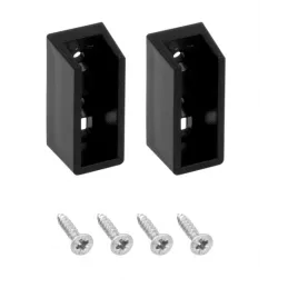 Set d’embouts pour tringle de penderie LED / Noir