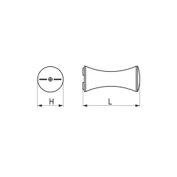 Bouton PAOLO / nickel brossé