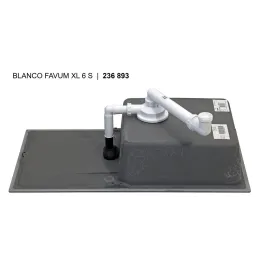 Ensemble évier en grès BLANCO FAVUM XL 6 S + mitigeur DARAS S Silgranit