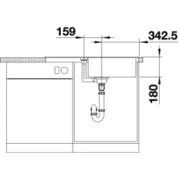 Ensemble évier en grès BLANCO FAVUM XL 6 S + mitigeur DARAS S Silgranit