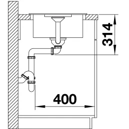 Ensemble évier en grès BLANCO FAVUM XL 6 S + mitigeur DARAS S Silgranit