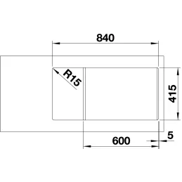 Ensemble évier en grès BLANCO FAVUM XL 6 S + mitigeur DARAS S Silgranit