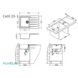 Évier en grès Alveus CADIT 20