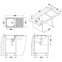 Évier en acier inoxydable Alveus BASIC 170
