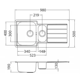 Évier en acier inoxydable Alveus LINE 10