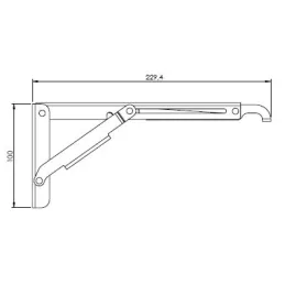 Console rabattable SUPERIOR noire / paire