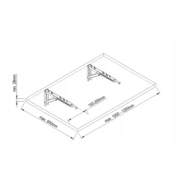 Console rabattable SUPERIOR noire / paire