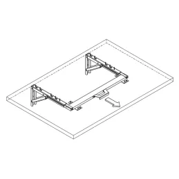 Kit de fixations pour console rabattable SUPERIOR / Blanc
