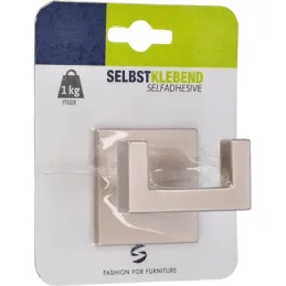 Patère adhésive SANDERS / nickel mat