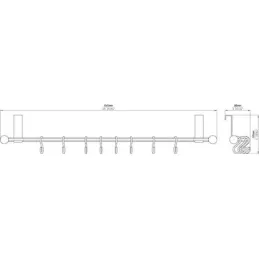 Patère design pour porte TOKIO / Anthracite