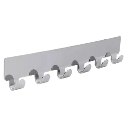 Patère adhésive QUADRO 6 / Chrome brillant
