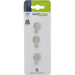 Lot de 3 crochets adhésifs CORSICA / Inox