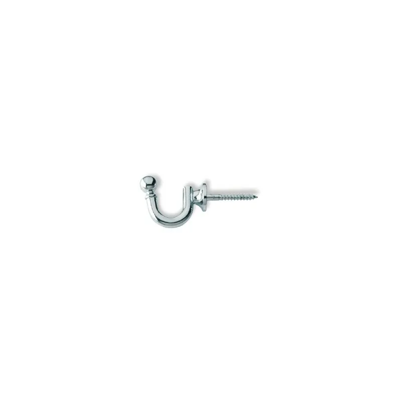 Patère métallique à vis LETRO / Chrome brillant