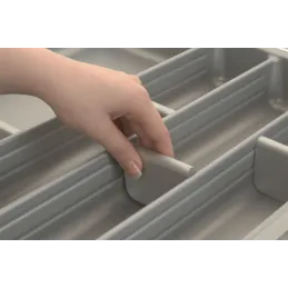 Séparateurs réglables grands pour range-couverts SCOOP / Argent