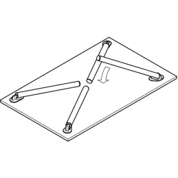 Pied de table pliant MOVE / Noir mat
